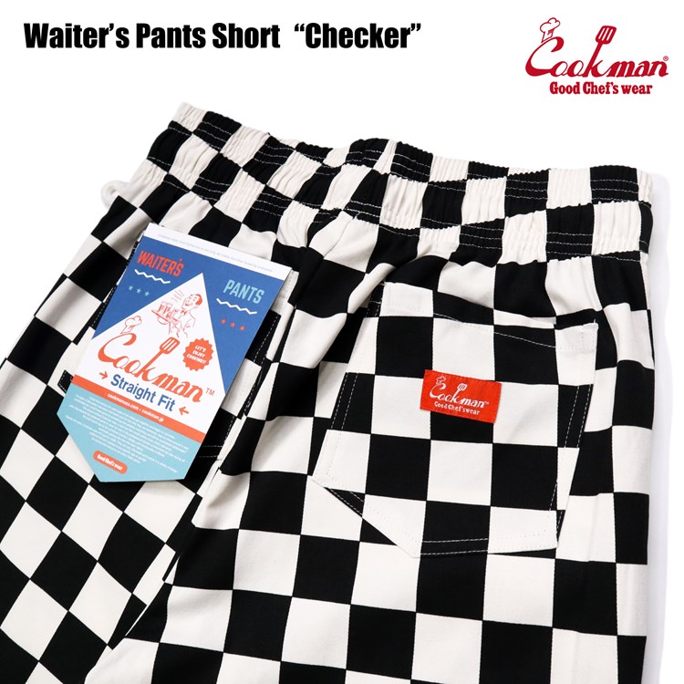 �������������ѥ�� Waiter's Pants Short Checker Black