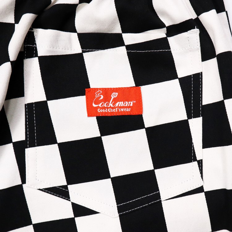 �������������ѥ�� Waiter's Pants Short Checker Black
