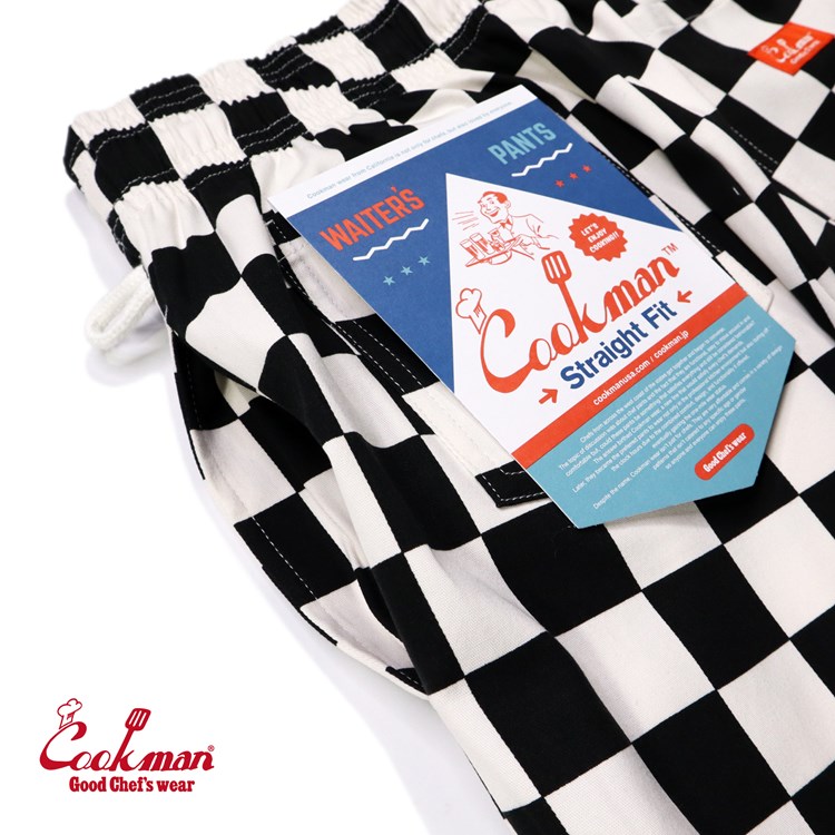 �������������ѥ�� Waiter's Pants Short Checker Black