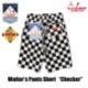 �������������ѥ�� Waiter's Pants Short Checker Black