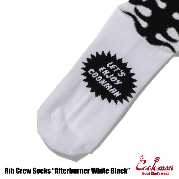 ���å��� Rib Crew Socks Afterburner White Black