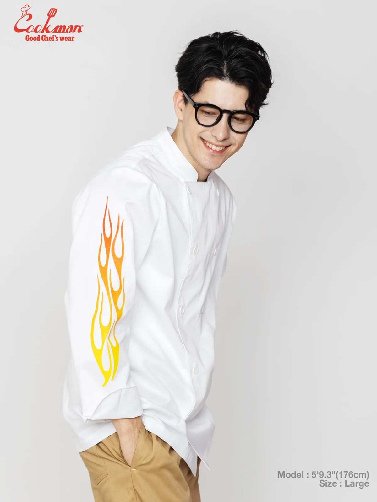 �����ե����� Chef Coat Long Sleeve Vented Gril White