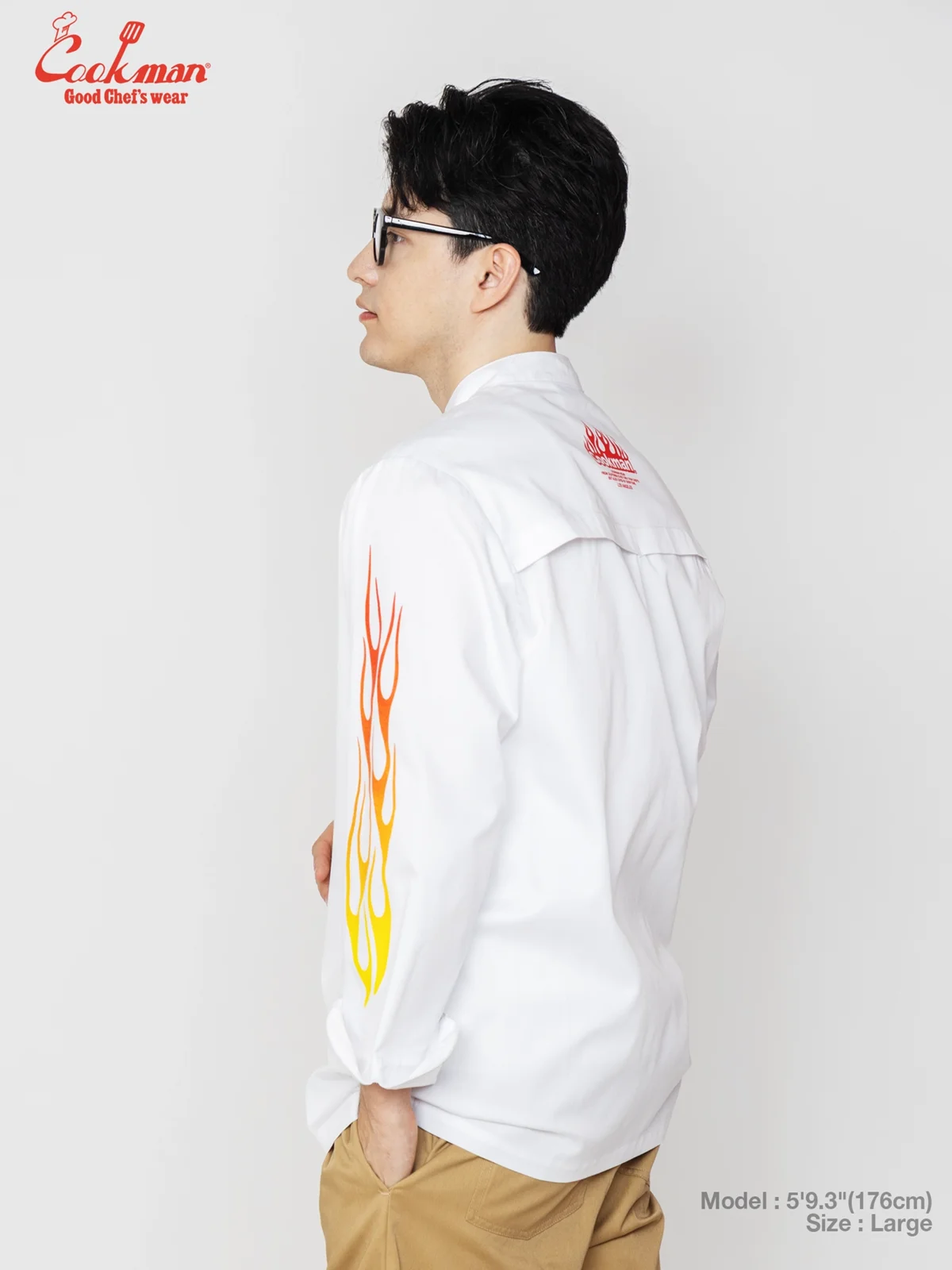 �����ե����� Chef Coat Long Sleeve Vented Gril White