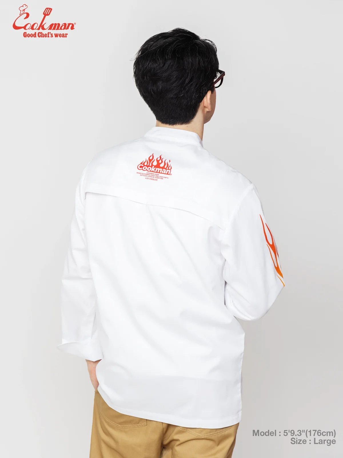 �����ե����� Chef Coat Long Sleeve Vented Gril White