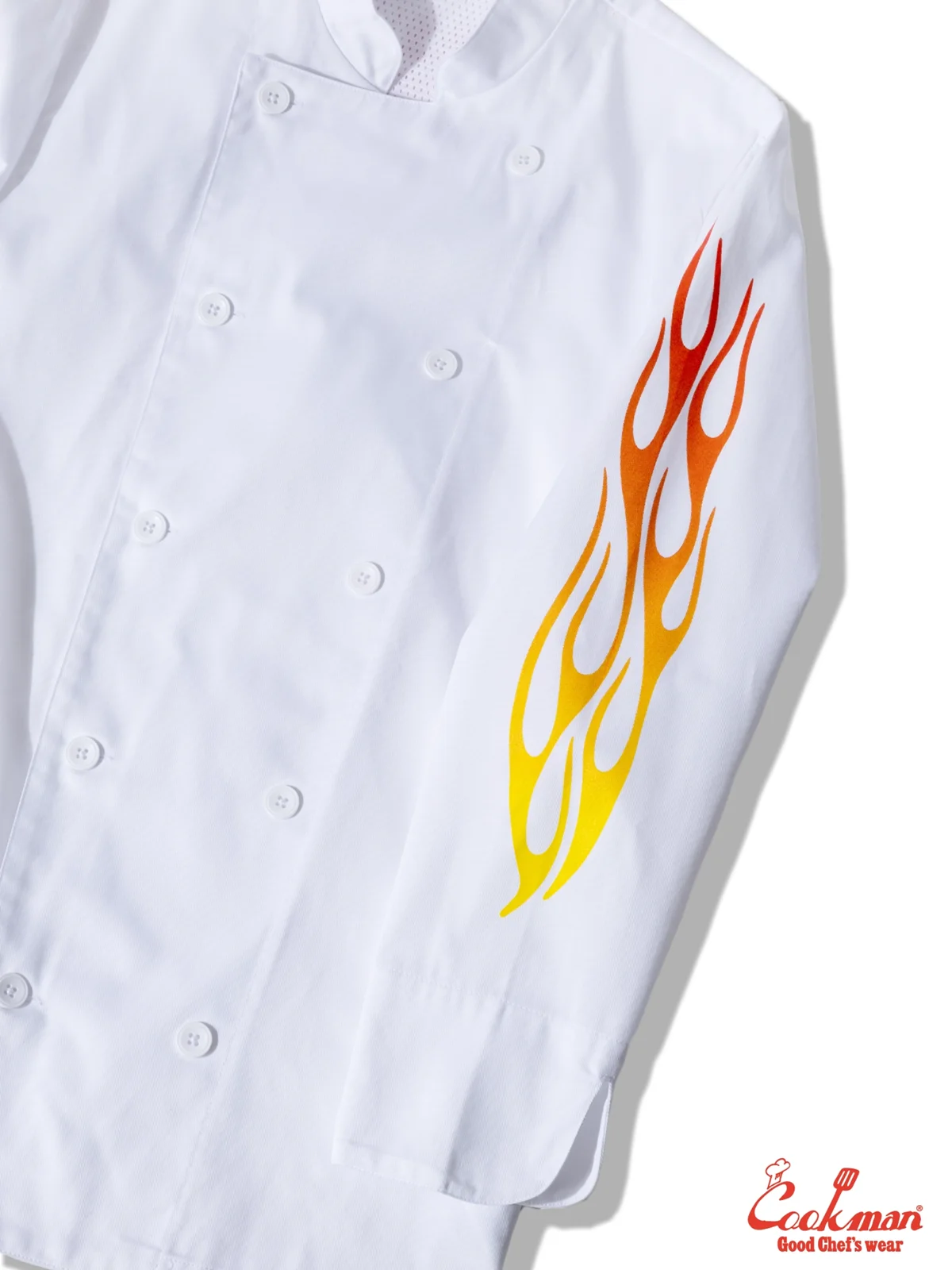 �����ե����� Chef Coat Long Sleeve Vented Gril White