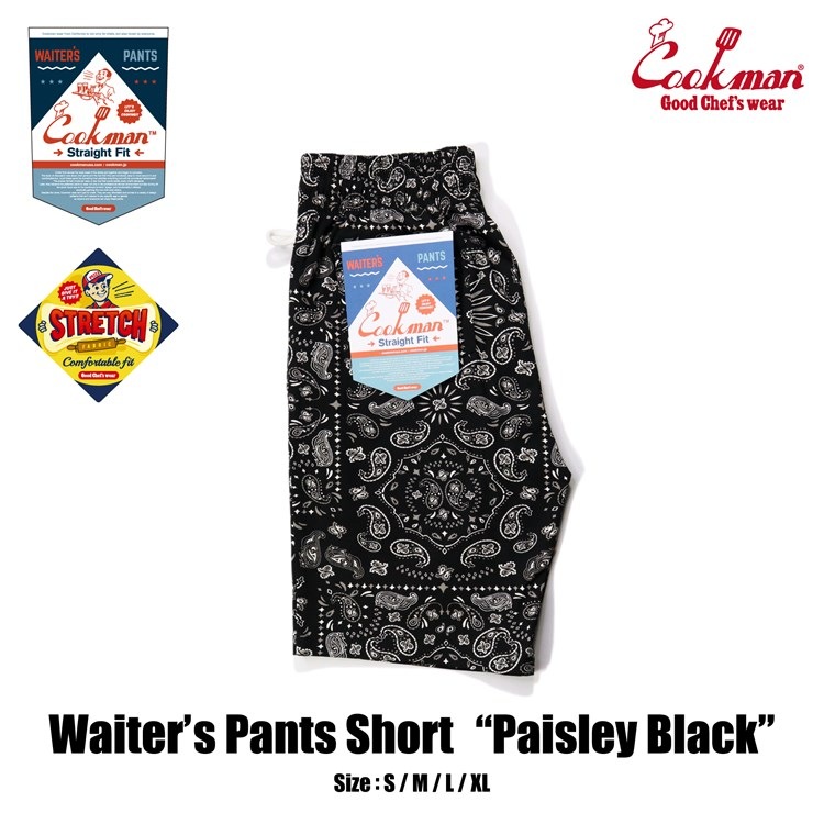 �������������ѥ�� Waiter's Pants Short Paisley Black