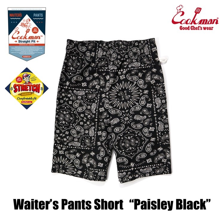 �������������ѥ�� Waiter's Pants Short Paisley Black