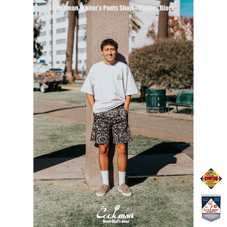 �������������ѥ�� Waiter's Pants Short Paisley Black