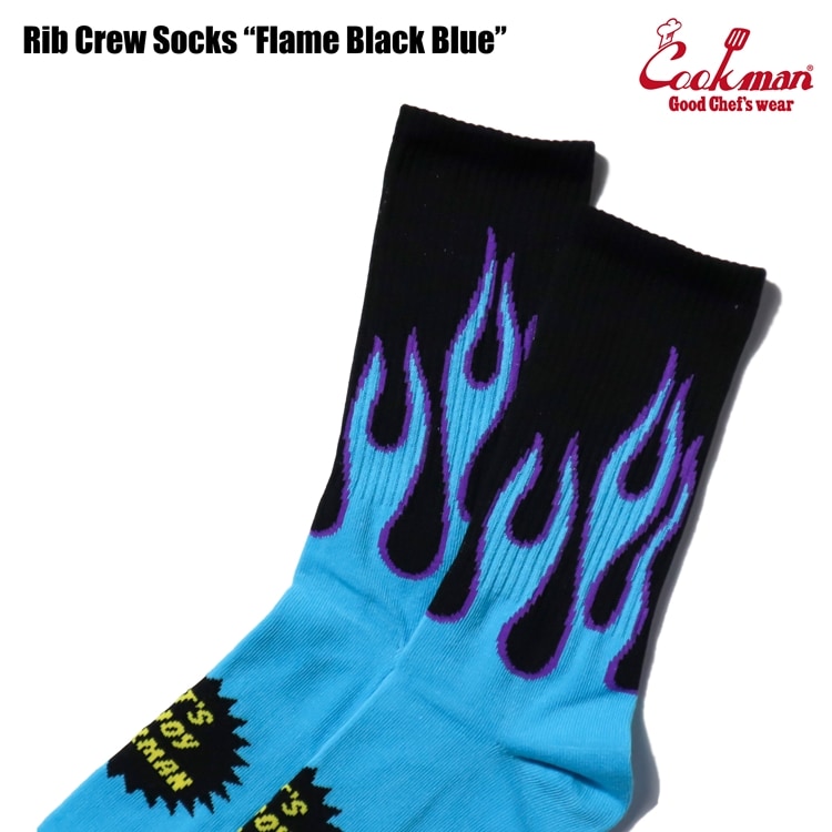 ���å��� Rib Crew Socks Flame Black Blue