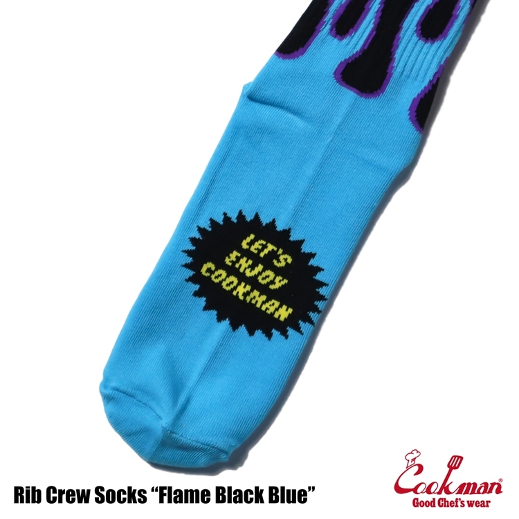 ���å��� Rib Crew Socks Flame Black Blue