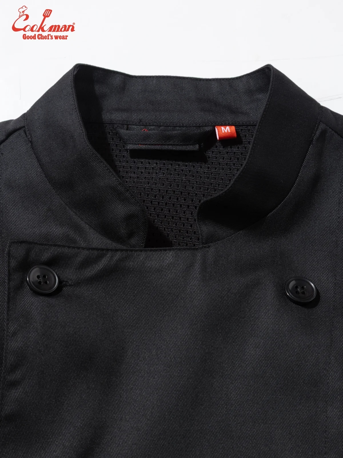 �����ե����� Chef Coat Long Sleeve Vented Skull Bone Black