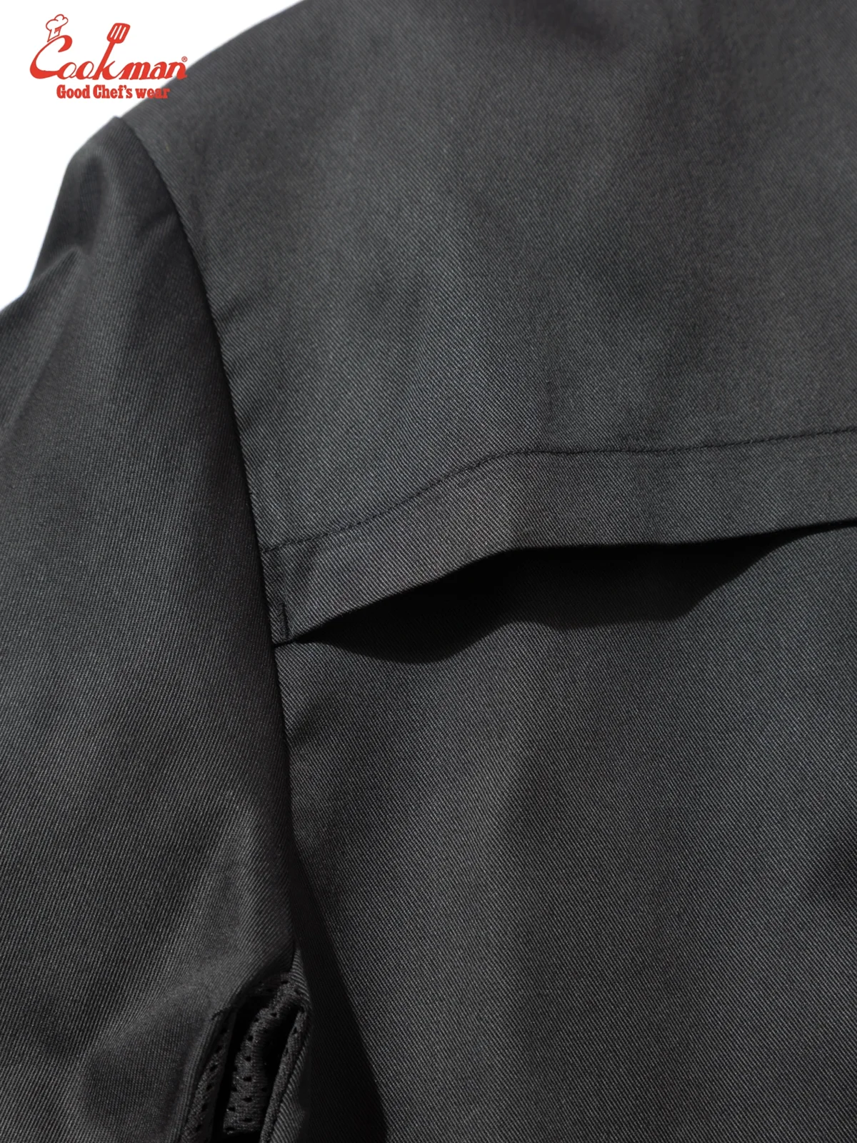 �����ե����� Chef Coat Long Sleeve Vented Skull Bone Black