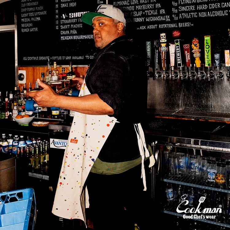 ���󥰥��ץ��� Long Apron Sauce Splash