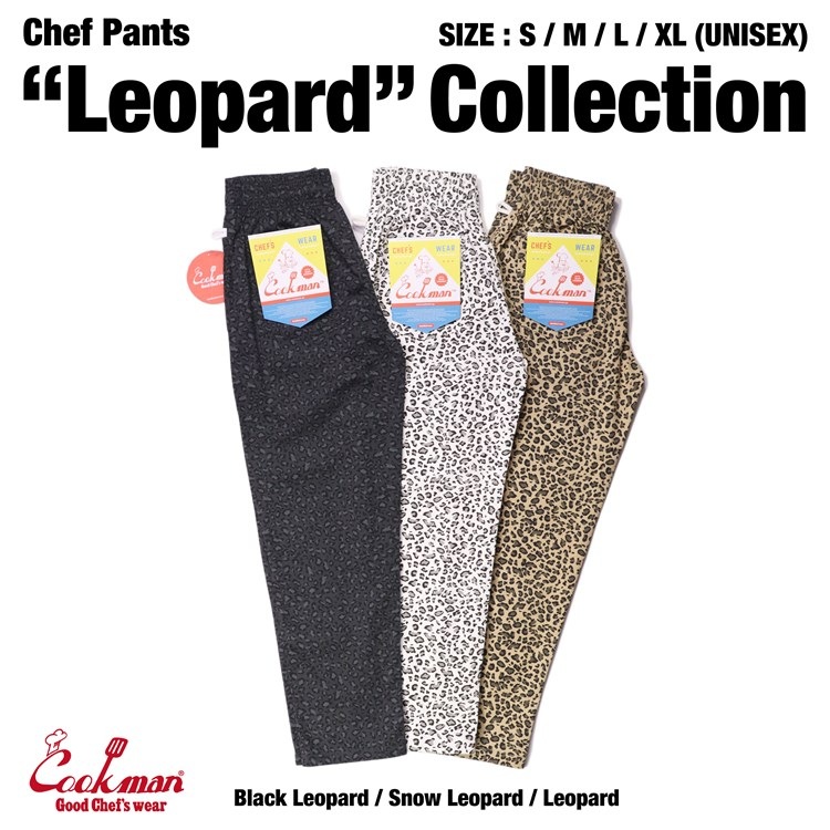 եѥ Chef Pants Black Leopard