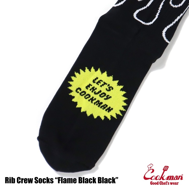 ���å��� Rib Crew Socks Flame Black Black