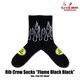 ���å��� Rib Crew Socks Flame Black Black