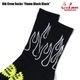 ���å��� Rib Crew Socks Flame Black Black