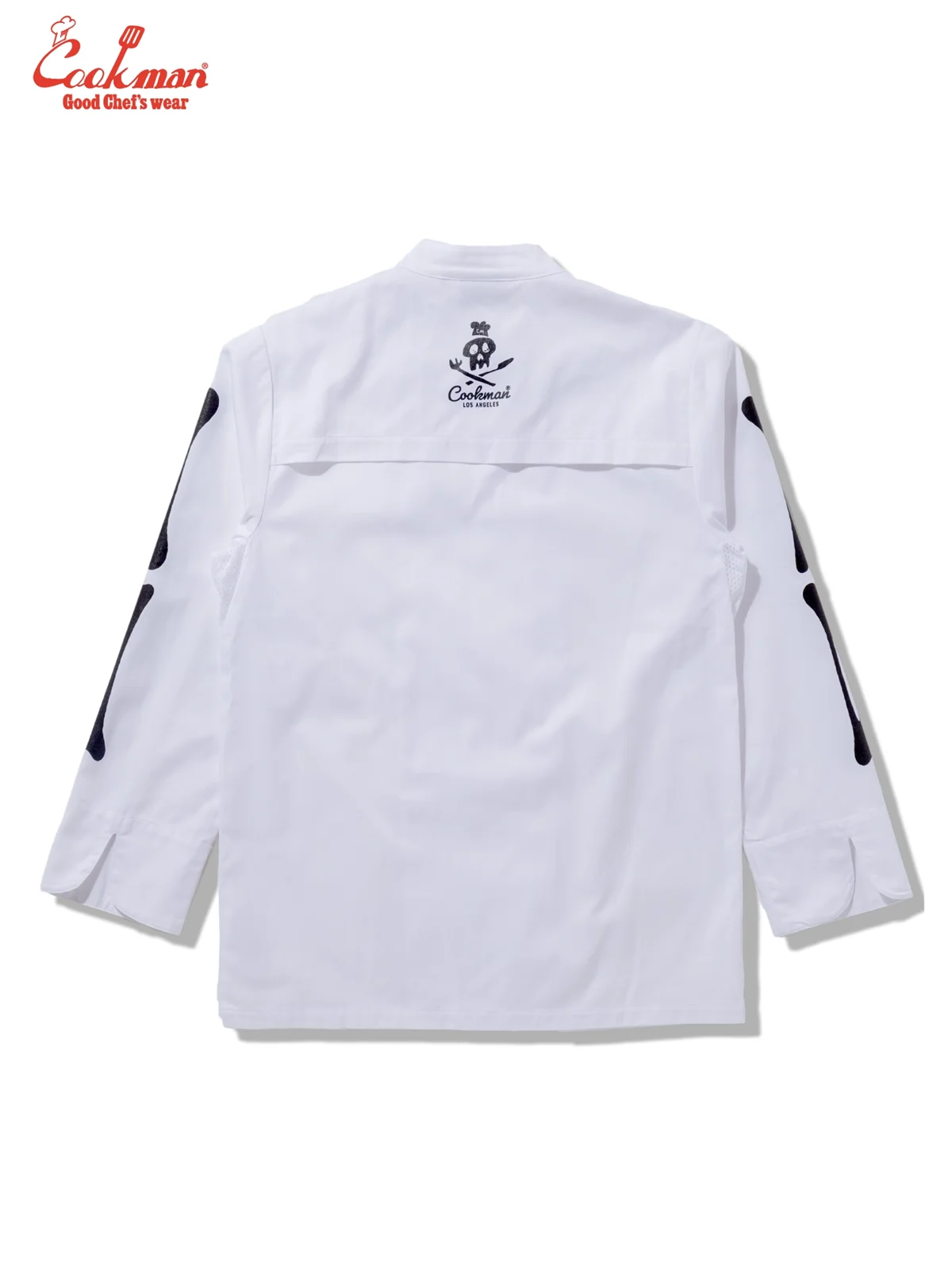 �����ե����� Chef Coat Long Sleeve Vented Skull Bone White