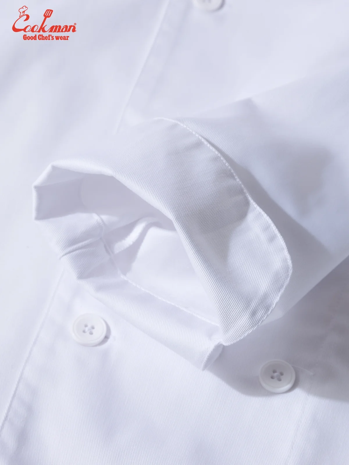 �����ե����� Chef Coat Long Sleeve Vented Skull Bone White