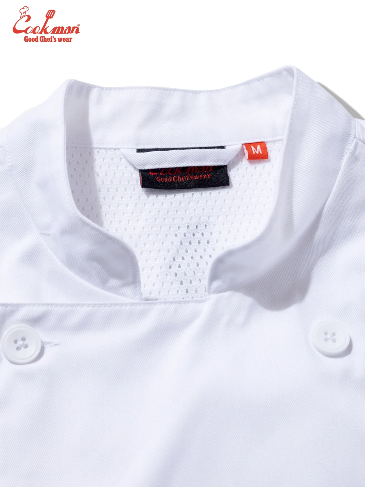 �����ե����� Chef Coat Long Sleeve Vented Skull Bone White