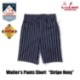 ѥ Waiter's Pants Short Stripe Navy