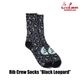 ���å��� Rib Crew Socks Black Leopard