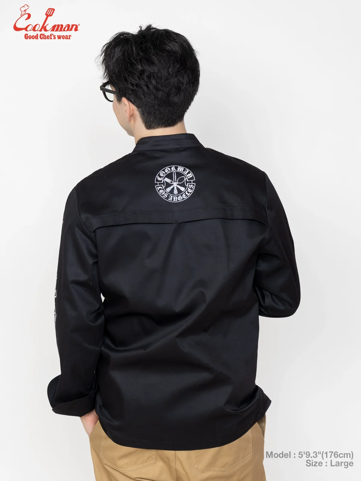 �����ե����� Chef Coat Long Sleeve Vented Cutlery Black