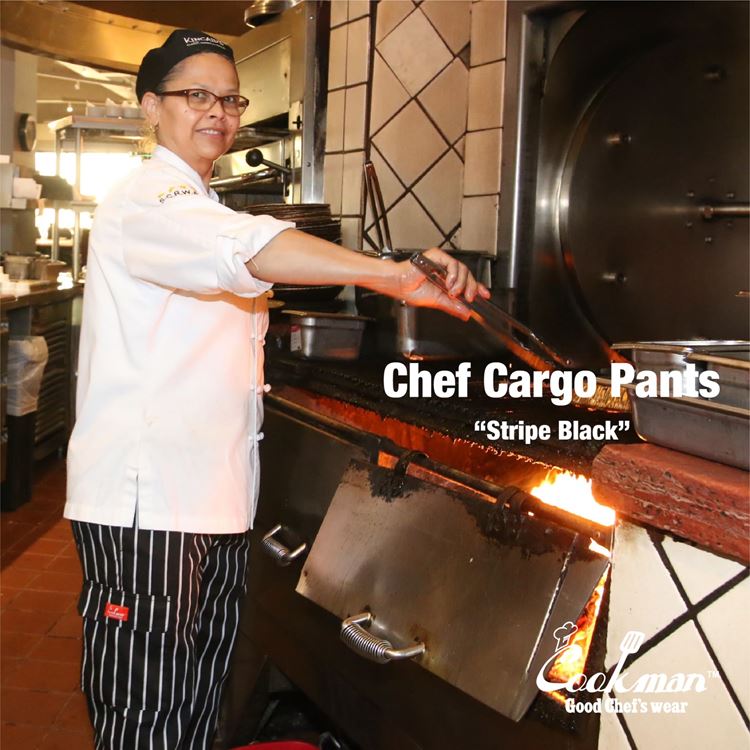 �����եѥ�� Chef Pants Cargo Stripe Black