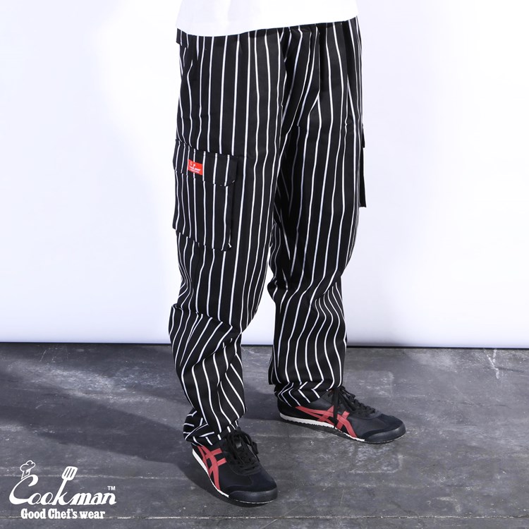 �����եѥ�� Chef Pants Cargo Stripe Black