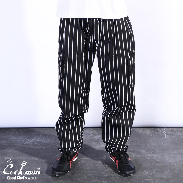 �����եѥ�� Chef Pants Cargo Stripe Black