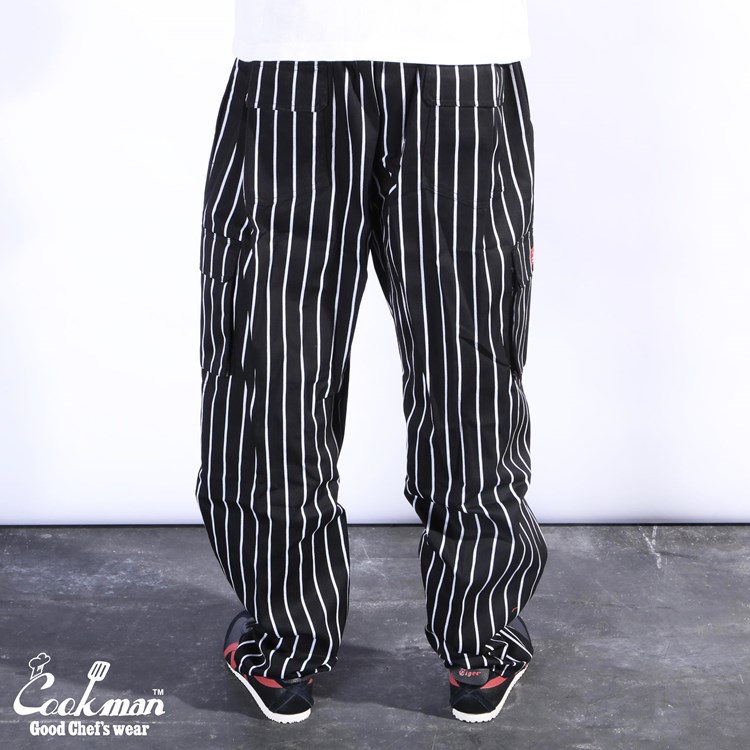 �����եѥ�� Chef Pants Cargo Stripe Black