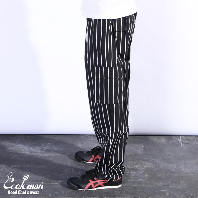 �����եѥ�� Chef Pants Cargo Stripe Black