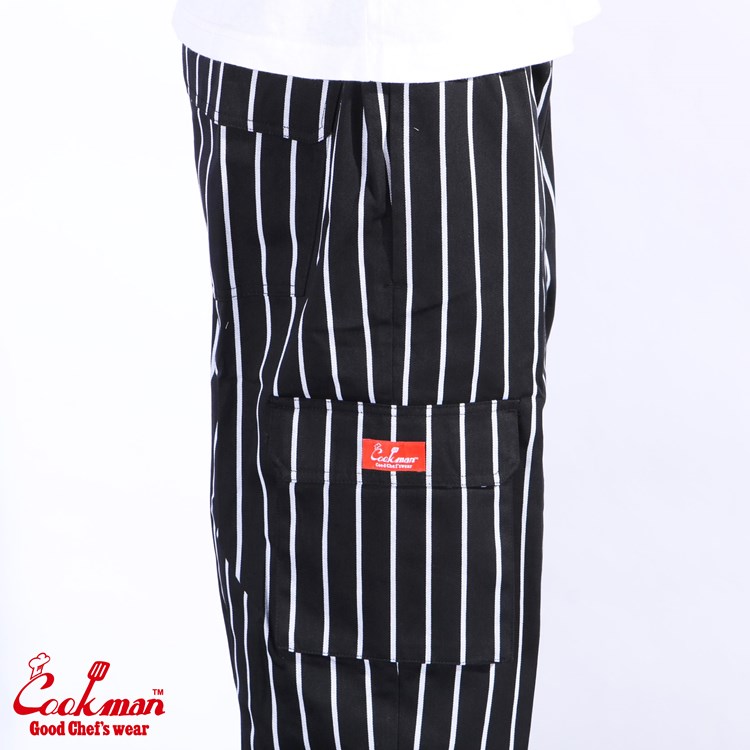 �����եѥ�� Chef Pants Cargo Stripe Black