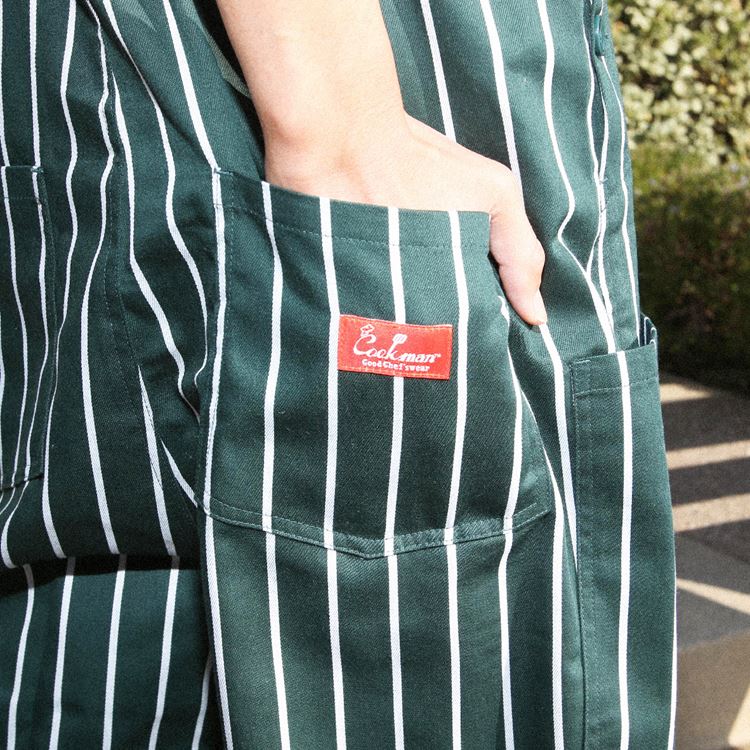 С Fisherman's Bib Overall Stripe Dark Green