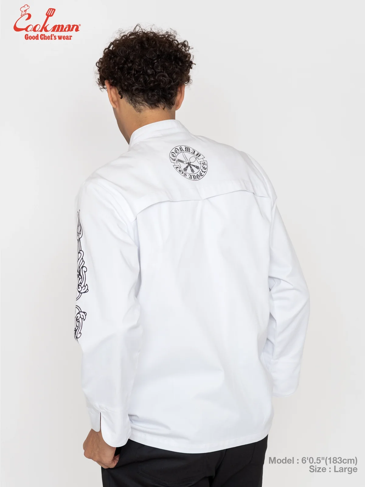 �����ե����� Chef Coat Long Sleeve Vented Cutlery White