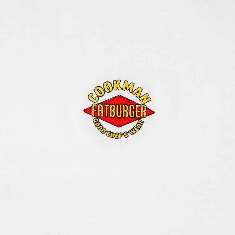 Embroidery T FAT BURGER Logo White