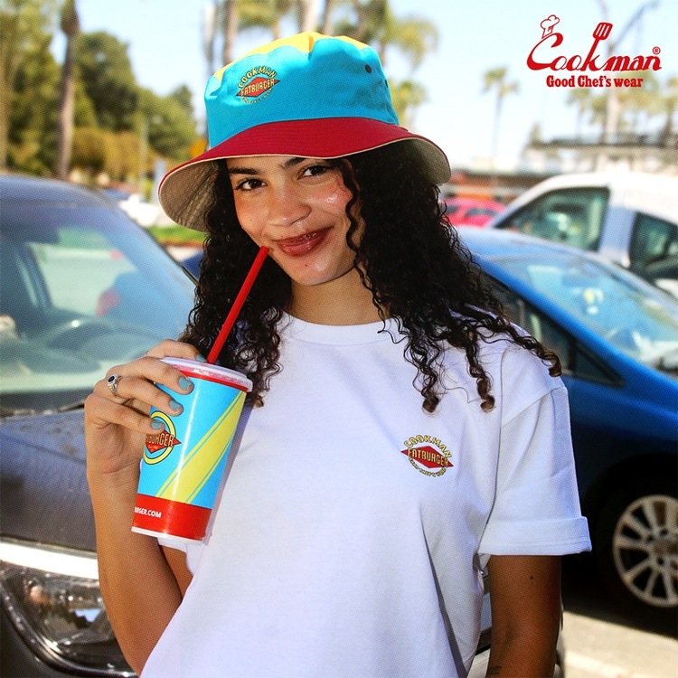 Embroidery T FAT BURGER Logo White