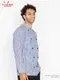 �����ե����� Chef Coat Long Sleeve Vented Gingham Navy