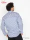 �����ե����� Chef Coat Long Sleeve Vented Gingham Navy