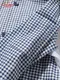 �����ե����� Chef Coat Long Sleeve Vented Gingham Navy