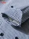 �����ե����� Chef Coat Long Sleeve Vented Gingham Navy