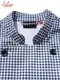 �����ե����� Chef Coat Long Sleeve Vented Gingham Navy