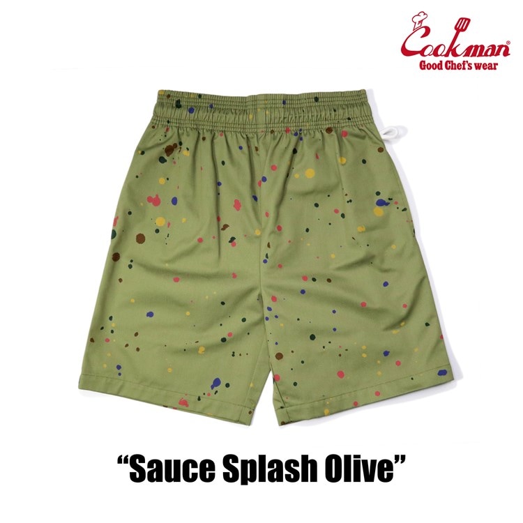 �����եѥ�� Chef Pants Short Sauce Splash Olive