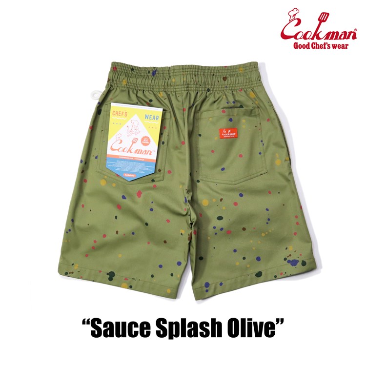 �����եѥ�� Chef Pants Short Sauce Splash Olive