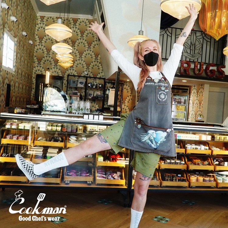 �����եѥ�� Chef Pants Short Sauce Splash Olive