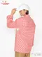 �����ե����� Chef Coat Long Sleeve Vented Gingham Red