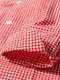 �����ե����� Chef Coat Long Sleeve Vented Gingham Red