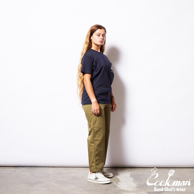 �磻�ɥ����եѥ�� Wide Chef Pants Khaki