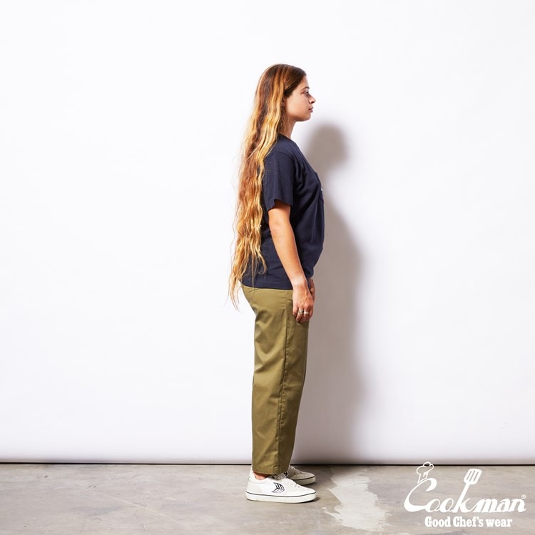 �磻�ɥ����եѥ�� Wide Chef Pants Khaki