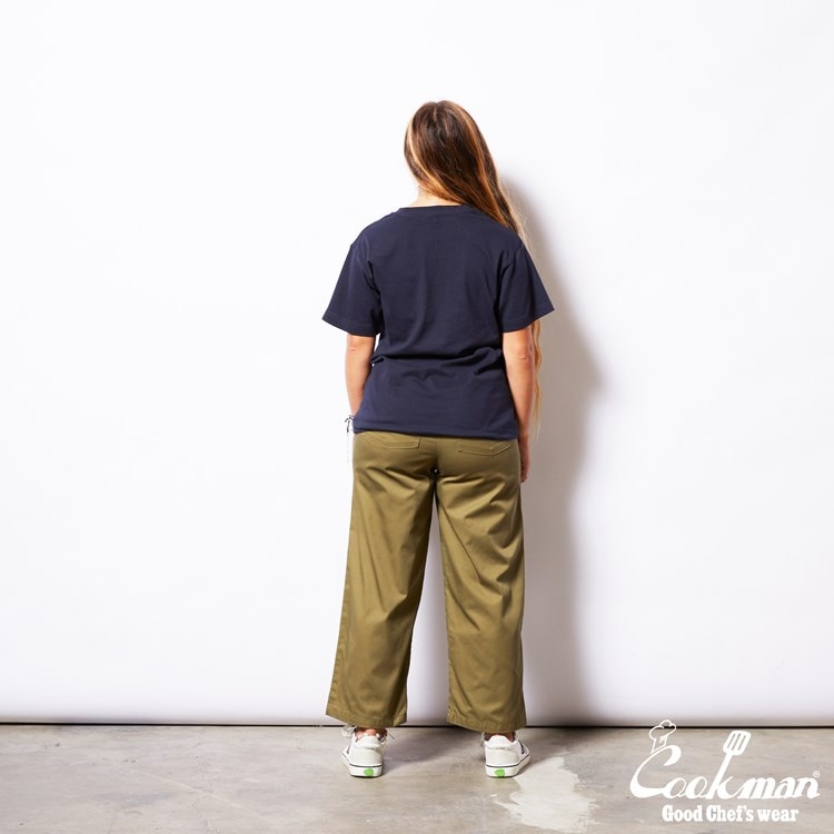 �磻�ɥ����եѥ�� Wide Chef Pants Khaki